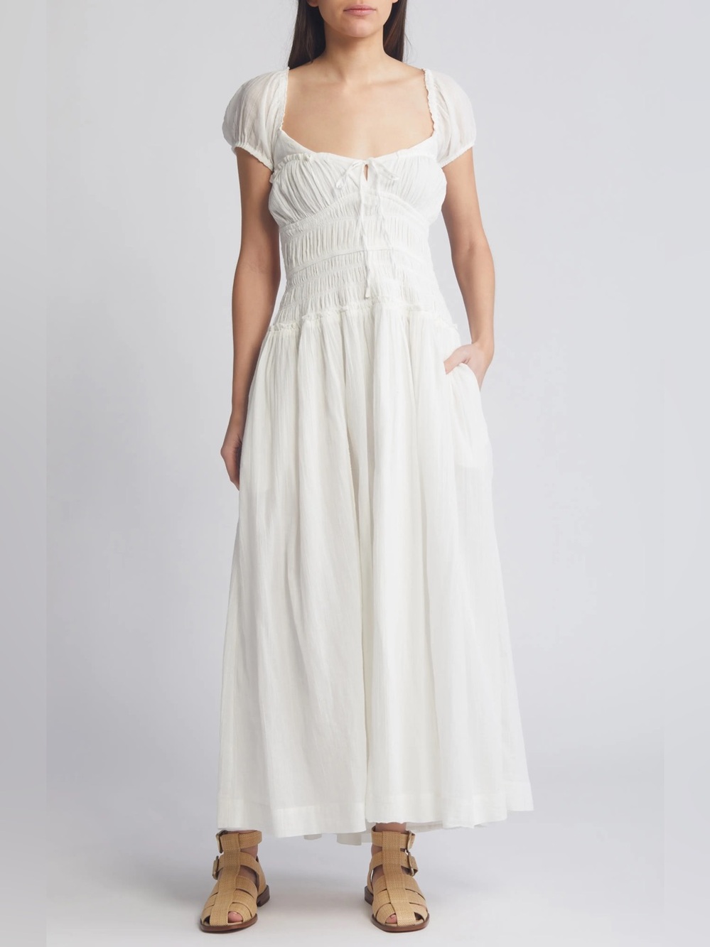 Free People Feeling Bonita Midi Dress Ivory